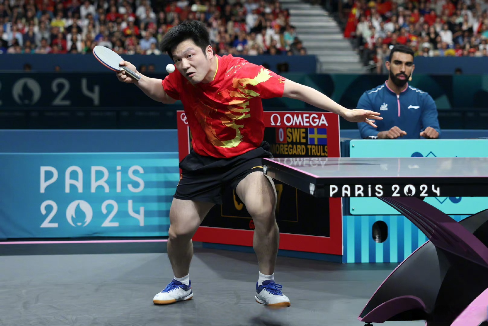 韩国乒乓球队逆转瑞典乒乓球队，马龙打破历史纪录